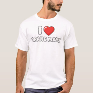 I Heart Drake Maye Football T-Shirt
