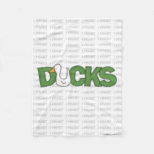 I Heart Ducks Fleece Blanket