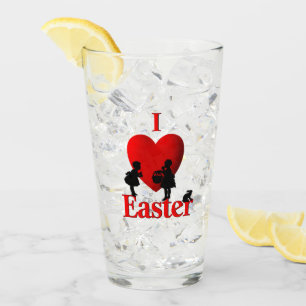 I Heart Easter Glass