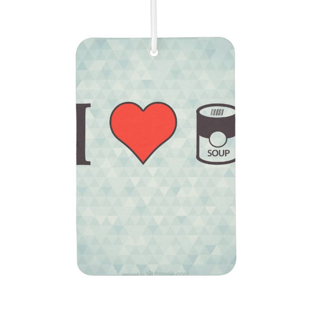 I Heart Eating A Soup In Can Air Freshener (Front)