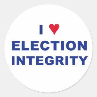 I Heart Election Integrity Classic Round Sticker