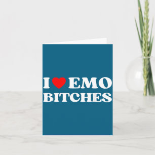I Heart Emo Es Funny Quote Red Heart Emo Girl Styl Card