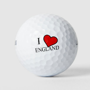 I Heart England bk wu gbcnt Golf Balls