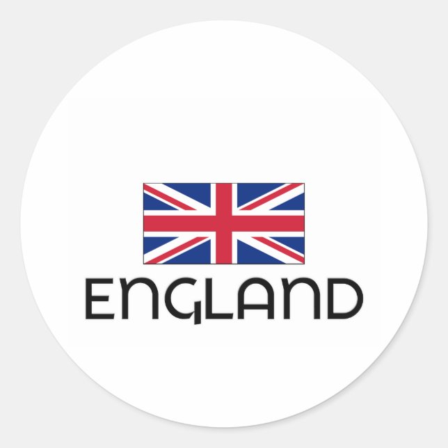 I HEART ENGLAND CLASSIC ROUND STICKER (Front)