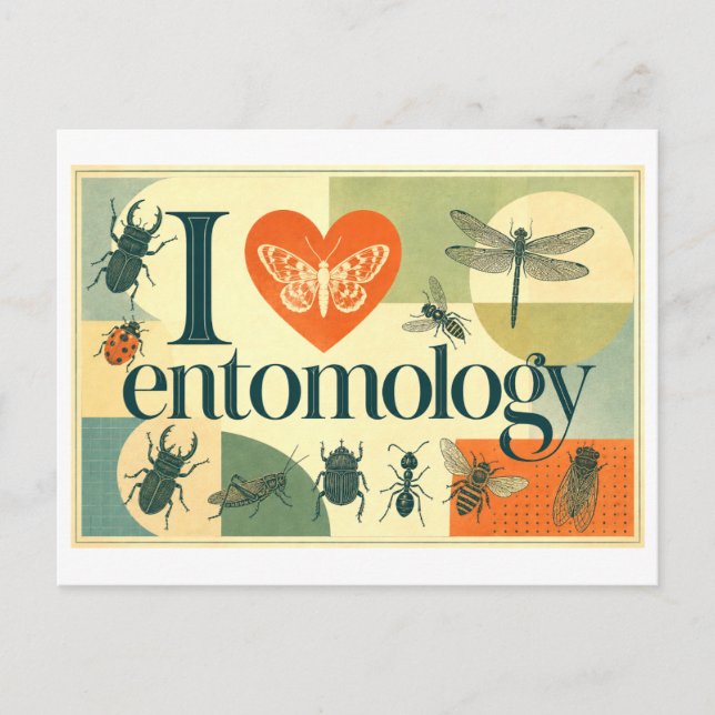 "I [Heart] Entomology" Postcard (Front)