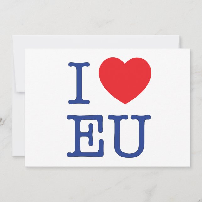I Heart EU Postage Envelope (Front)