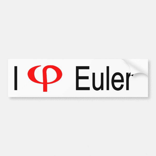 I heart Euler Bumper Sticker (Front)