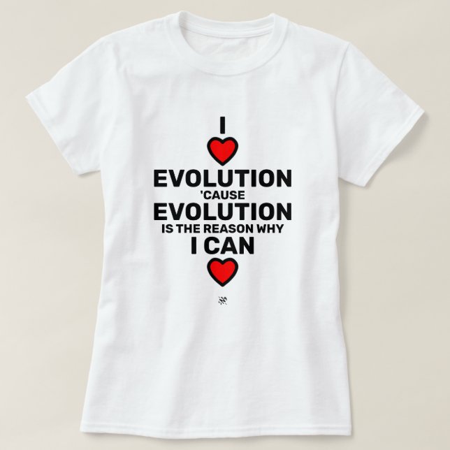 I heart evolution T-Shirt (Design Front)
