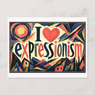 "I [Heart] Expressionism" Postcard