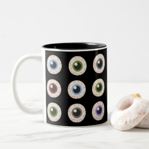 I Heart Eyeballs Two-Tone Coffee Mug