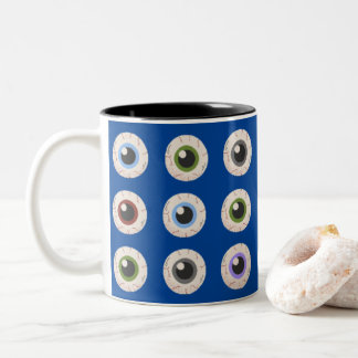 I Heart Eyeballs Two-Tone Coffee Mug
