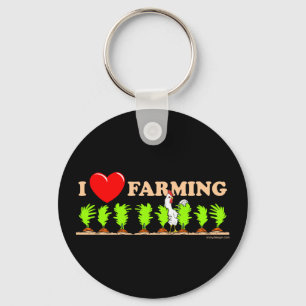 I Heart Farming Keychain