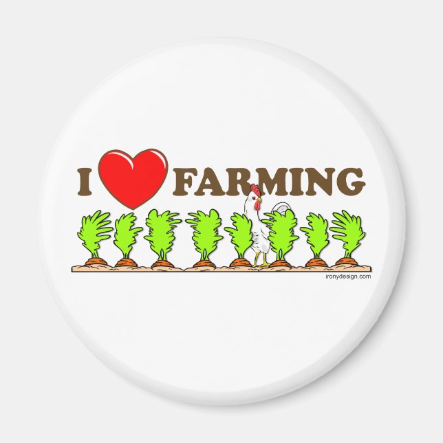 I Heart Farming Magnet (Front)