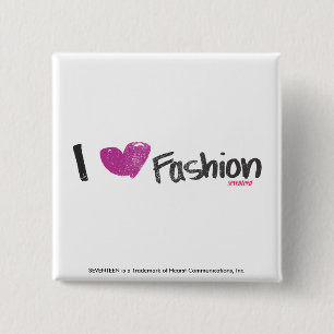I Heart Fashion Aqua 2 Inch Square Button