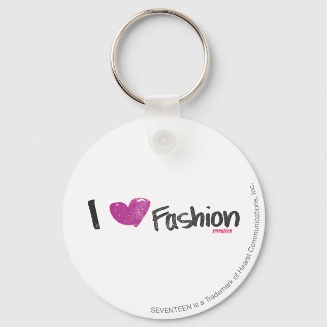 I Heart Fashion Aqua Keychain (Front)