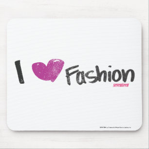 I Heart Fashion Aqua Mouse Pad