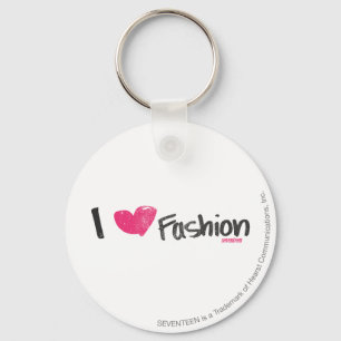 I Heart Fashion Magenta Keychain
