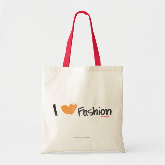 I Heart Fashion Orange Tote Bag (Front)