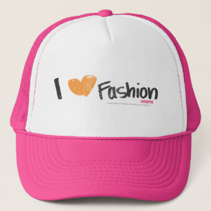 I Heart Fashion Orange Trucker Hat