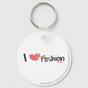 I Heart Fashion Purple Keychain