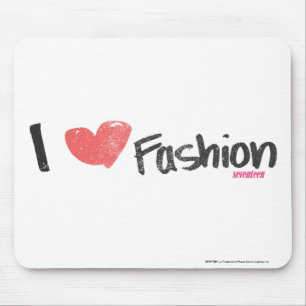 I Heart Fashion Purple Mouse Pad