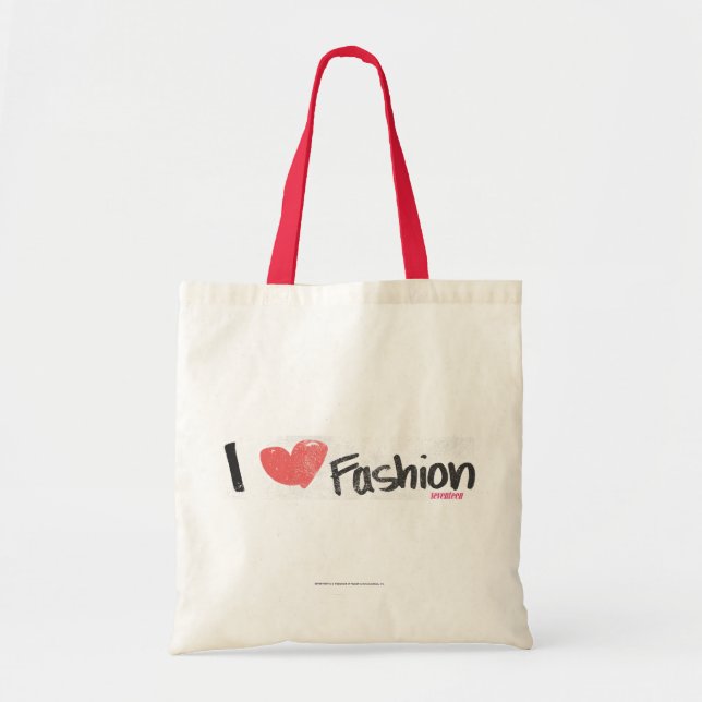 I Heart Fashion Purple Tote Bag (Front)