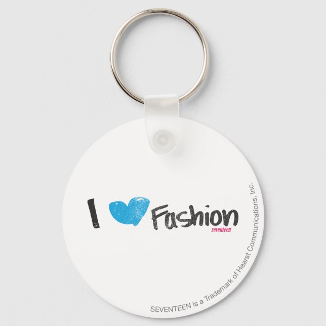 I Heart Fashion Yellow Keychain (Front)