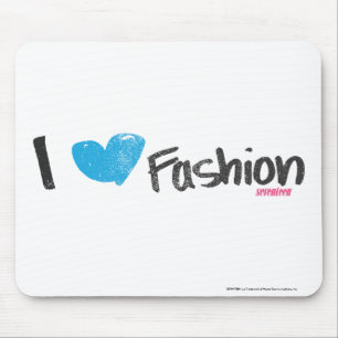I Heart Fashion Yellow Mouse Pad