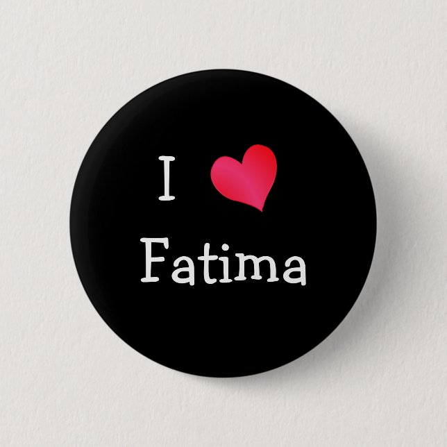 I Heart Fatima 2 Inch Round Button (Front)