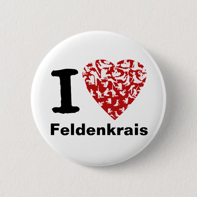 I Heart Feldenkrais Button | Red Heart (Front)
