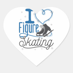 I Heart Figure Skating Sticker