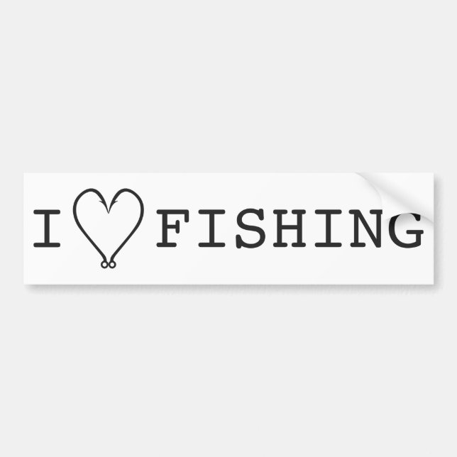 I Heart Fishing Bumper Sticker (Front)