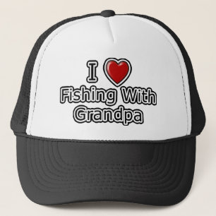 I Heart Fishing with Grandpa Trucker Hat