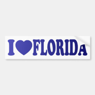 I Heart Florida en bleu - Sticker