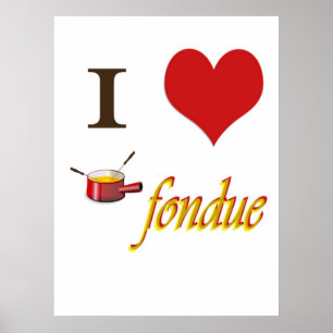 i heart fondue poster