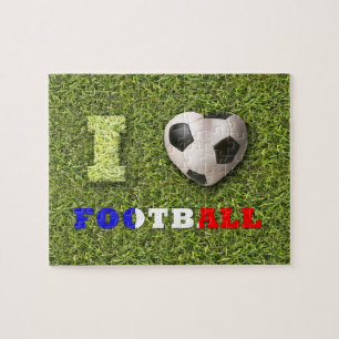I Heart Football Soccer France Jigsaw Puzzle