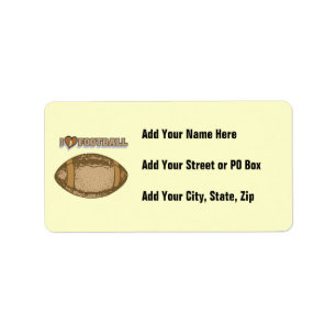 I Heart Football T-shirts and Gifts Label