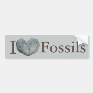 I Heart Fossils Bumper Sticker