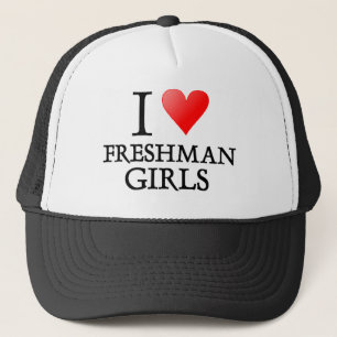 I heart freshman girls trucker hat