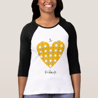 I "Heart" Fridays with Smiling Emojis T-Shirt