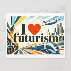 "I [Heart] Futurism" Postcard