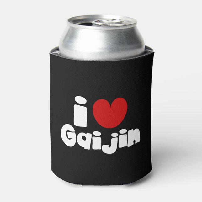 i heart Gaijin Can Cooler (Can Front)