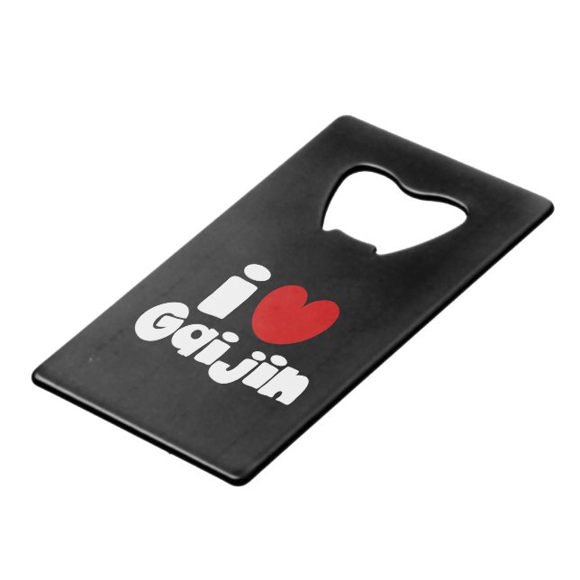 i heart Gaijin Credit Card Bottle Opener (Front Angled)
