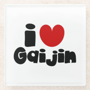 i heart Gaijin Glass Coaster