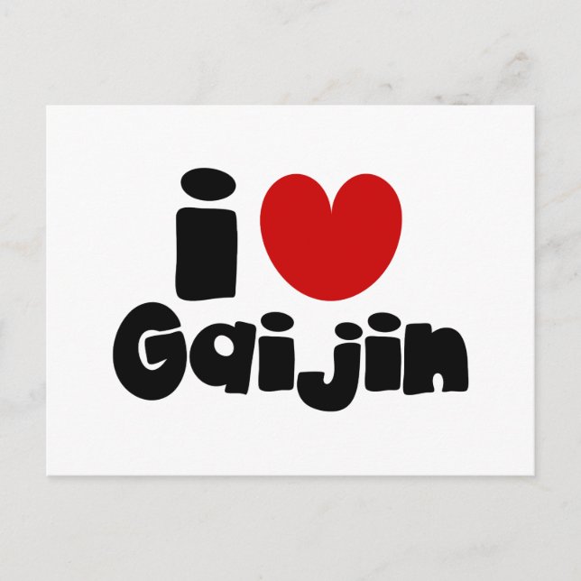 i heart Gaijin Postcard (Front)