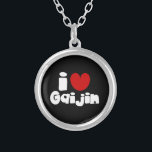 i heart Gaijin Silver Plated Necklace<br><div class="desc">i heart Gaijin

Globe Trotters specialises in idiosyncratic imagery from around the globe. Here you will find unique Greeting Cards,  Postcards,  Posters,  Mousepads and more.</div>