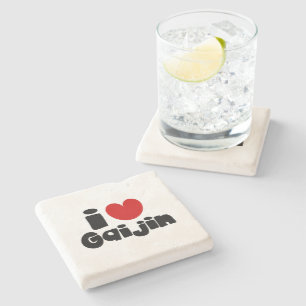 i heart Gaijin Stone Coaster