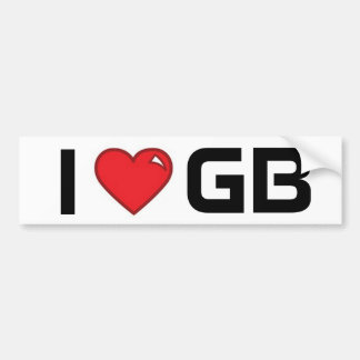 i heart gb bumper sticker