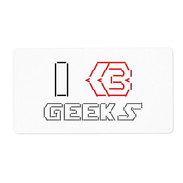 I Heart Geeks ASCII ART (Front)
