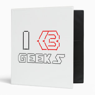 I Heart Geeks ASCII ART Binder